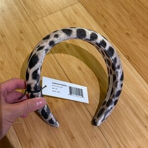 *New With Tags* Loeffler Randall Bellamy Leopard Velvet Headband
